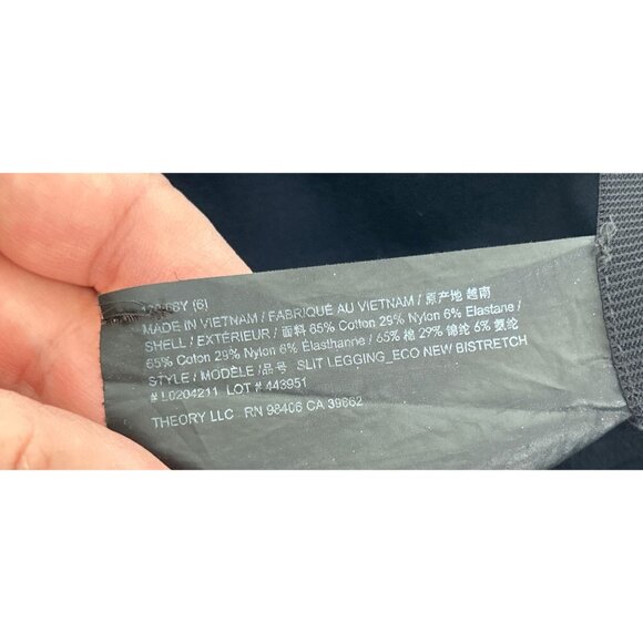 Theory Womens Blue Slim Ankle Pants Size 6 Side Zip Stretch Office Casual - Picture 8 of 8